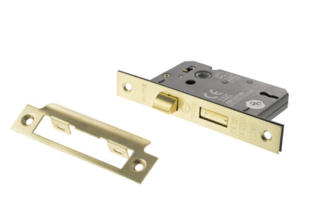 Satin Brass Atlantic 3 Lever Key Sashlock [CE] 2.5" - (ALKSASH3LK25SB) - Image 2