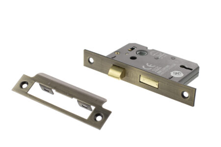 Matt Antique Brass Atlantic 3 Lever Key Sashlock [CE] 3" - (ALKSASH3LK3MAB) - Image 2