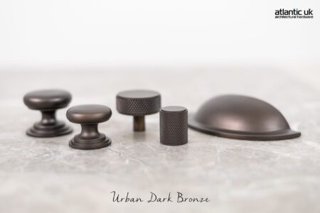 Atlantic Urban Dark Bronze Old English Lincoln Solid Brass Victorian Cabinet Knob 38mm on Concealed Fix - (OEC1238UDB) - Image 2