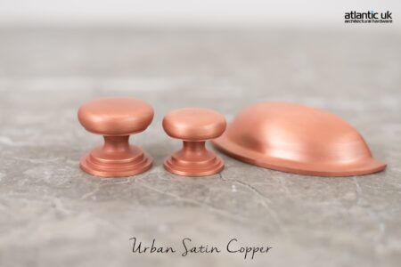 Atlantic Urban Satin Copper Old English Lincoln Solid Brass Victorian Cabinet Knob 38mm on Concealed Fix - (OEC1238USC) - Image 2