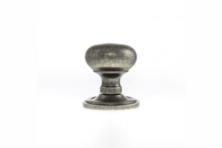 Atlantic Distressed Silver Old English Harrogate Solid Brass Mushroom Mortice Knob on Concealed Fix Rose - (OE58MMKDS) - Image 2