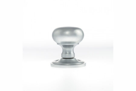 Atlantic Satin Chrome Old English Harrogate Solid Brass Mushroom Mortice Knob on Concealed Fix Rose - (OE58MMKSC) - Image 2