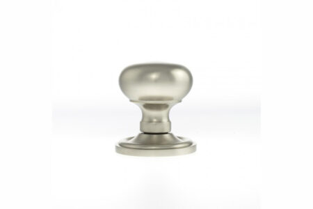 Atlantic Satin Nickel Old English Harrogate Solid Brass Mushroom Mortice Knob on Concealed Fix Rose - (OE58MMKSN) - Image 2