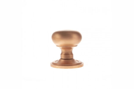 Atlantic Urban Satin Copper Old English Harrogate Solid Brass Mushroom Mortice Knob on Concealed Fix Rose - (OE58MMKUSC) - Image 2