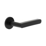 CR-101 Black Sprung Round Rose Door Handle