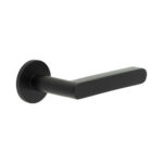 CR-101 Black Unsprung Round Rose Door Handle