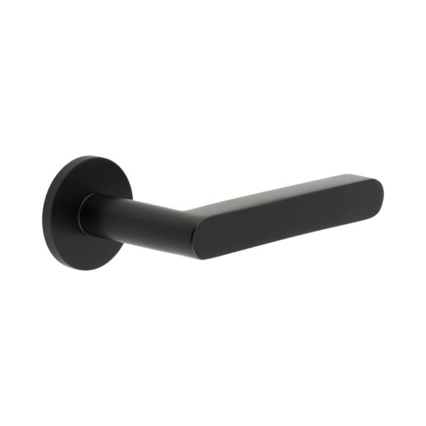 CR-101 Black Unsprung Round Rose Door Handle