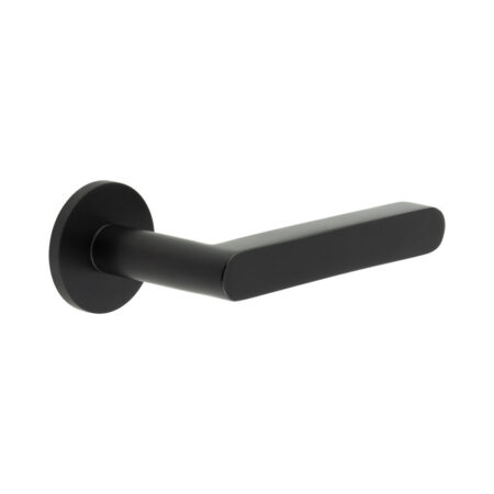 CR-101 Black Fixed Dead Round Rose Door Handle