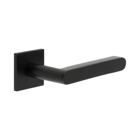 CR-101 Black Sprung Square Rose Door Handle