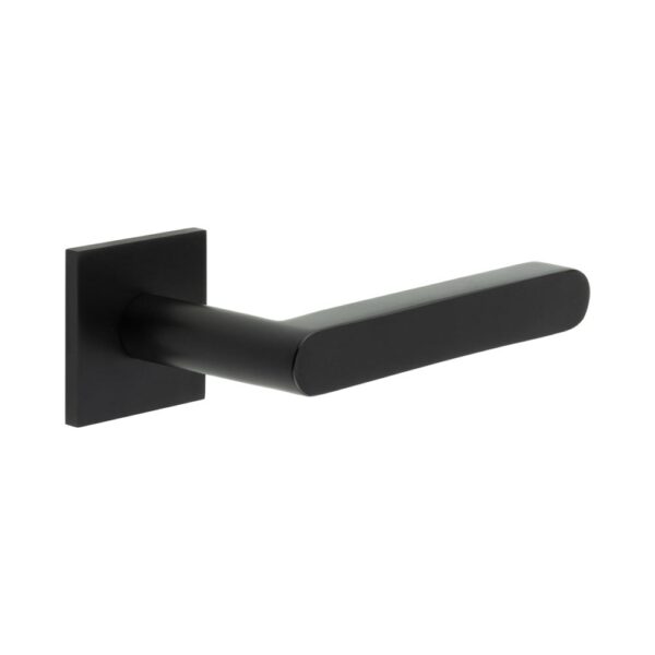 CR-101 Black Sprung Square Rose Door Handle