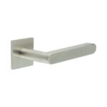 CR-101 Satin Stainless Steel  Sprung Square Rose Door Handle