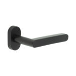CR-101 Black Multi Point Oval Rose Door Handle