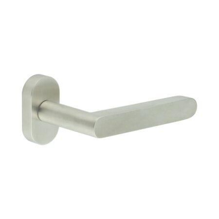 CR-101 Satin Stainless Steel Multi Point Oval Rose Door Handle