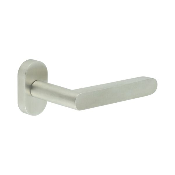 CR-101 Satin Stainless Steel Multi Point Oval Rose Door Handle