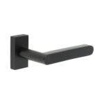 CR-101 Black Multi Point Rectangular Rose Door Handle
