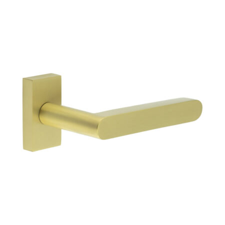 CR-101 Satin Brass Multi Point Rectangular Rose Door Handle