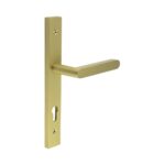 CR-101 Satin Brass Multi Point Backplate Door Handle