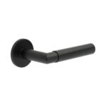 CR-102 Black Sprung Round Rose Door Handle