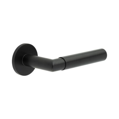 CR-102 Black Sprung Round Rose Door Handle