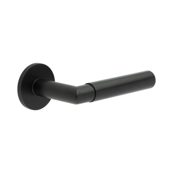 CR-102 Black Sprung Round Rose Door Handle