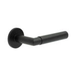 CR-102 Black Unsprung Round Rose Door Handle