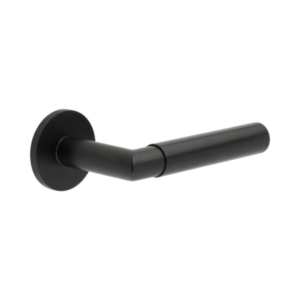 CR-102 Black Unsprung Round Rose Door Handle