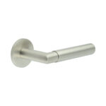 CR-102 Satin Stainless Steel  Unsprung Round Rose Door Handle
