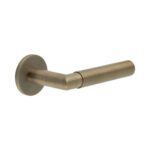 CR-102 Antique Brass Fixed Dead Round Rose Door Handle