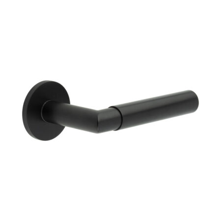 CR-102 Black Fixed Dead Round Rose Door Handle