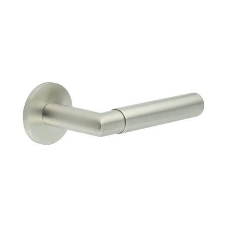 CR-102 Satin Stainless Steel  Fixed Dead Round Rose Door Handle
