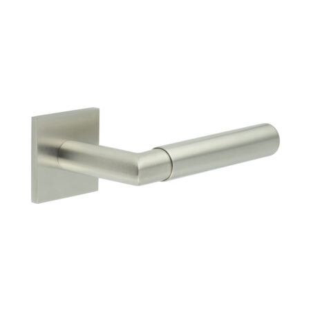 CR-102 Satin Stainless Steel  Sprung Square Rose Door Handle