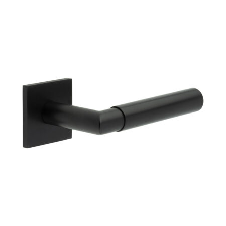 CR-102 Black Unsprung Square Rose Door Handle