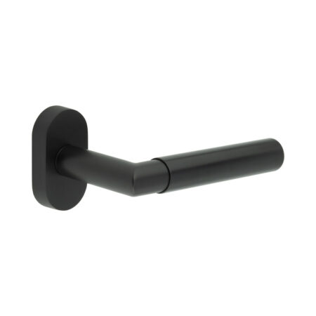 CR-102 Black Multi Point Oval Rose Door Handle