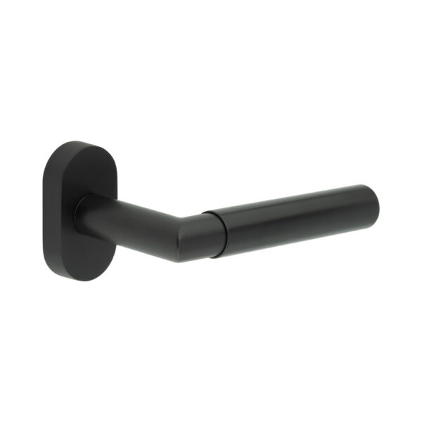 CR-102 Black Multi Point Oval Rose Door Handle