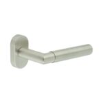 CR-102 Satin Stainless Steel Multi Point Oval Rose Door Handle