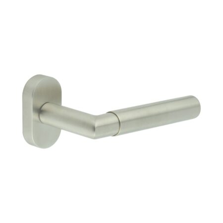 CR-102 Satin Stainless Steel Multi Point Oval Rose Door Handle