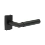 CR-102 Black Multi Point Rectangular Rose Door Handle