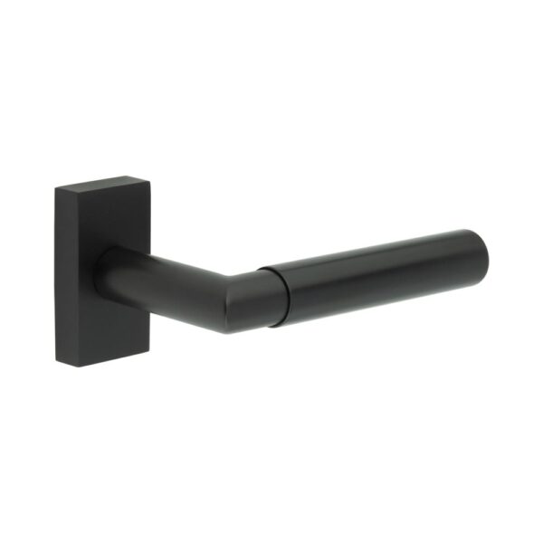 CR-102 Black Multi Point Rectangular Rose Door Handle