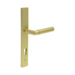 CR-102 Satin Brass Multi Point Backplate Door Handle
