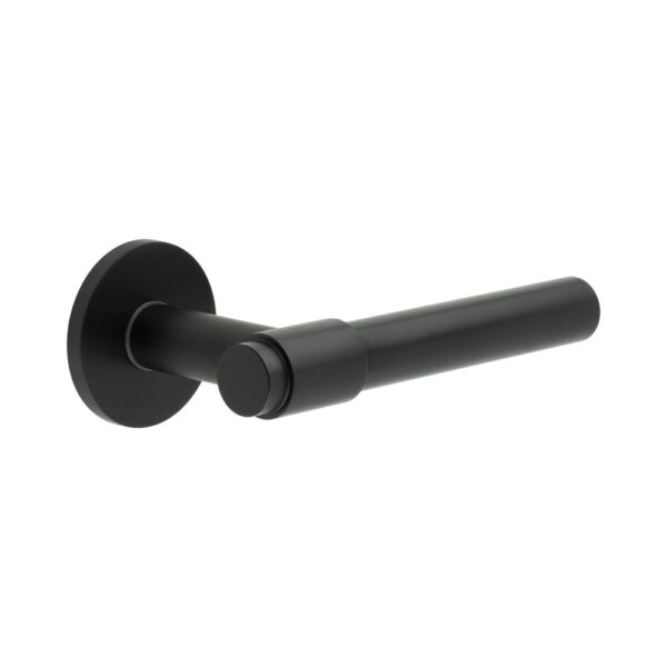 CR-103 Black Sprung Round Rose Door Handle
