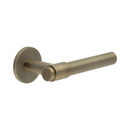 CR-103 Antique Brass Unsprung Round Rose Door Handle