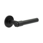 CR-103 Black Unsprung Round Rose Door Handle