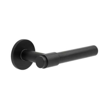 CR-103 Black Unsprung Round Rose Door Handle