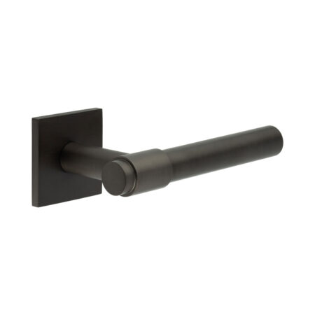 CR-103 Dark Bronze Sprung Square Rose Door Handle