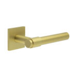 CR-103 Satin Brass Sprung Square Rose Door Handle