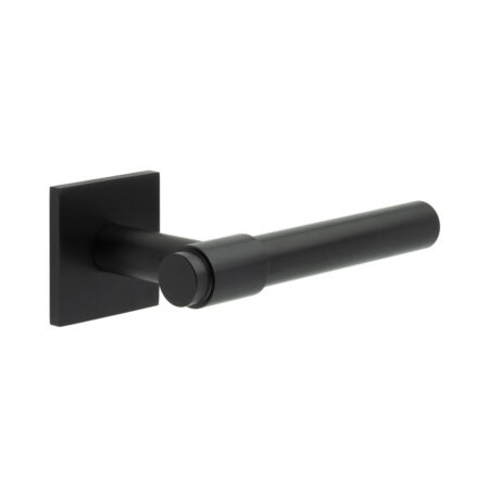 CR-103 Black Unsprung Square Rose Door Handle