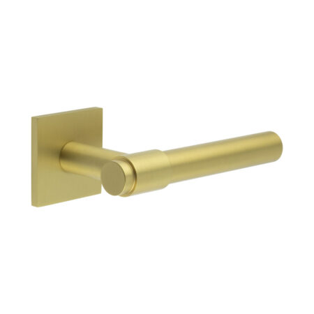 CR-103 Satin Brass Unsprung Square Rose Door Handle