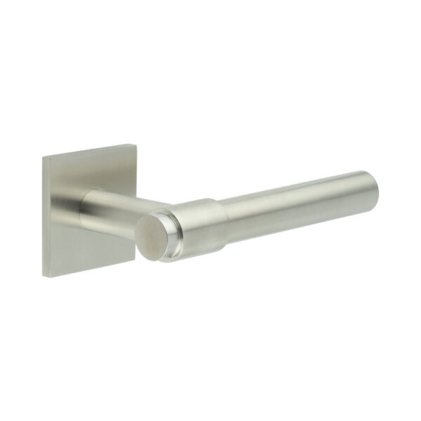 CR-103 Satin Stainless Steel  Unsprung Square Rose Door Handle