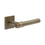 CR-103 Antique Brass Fixed Dead Square Rose Door Handle