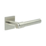 CR-103 Satin Stainless Steel  Fixed Dead Square Rose Door Handle